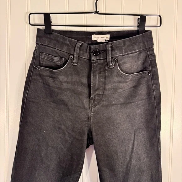 Good American Good Legs Skinny Raw Hem Denim Jeans Women’s Size 0/25 - Picture 3 of 15
